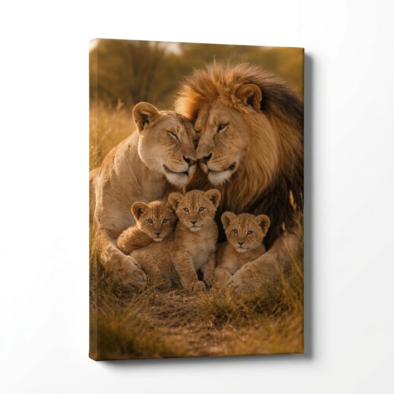 Cuadro Familia de Leones – Exclusivo