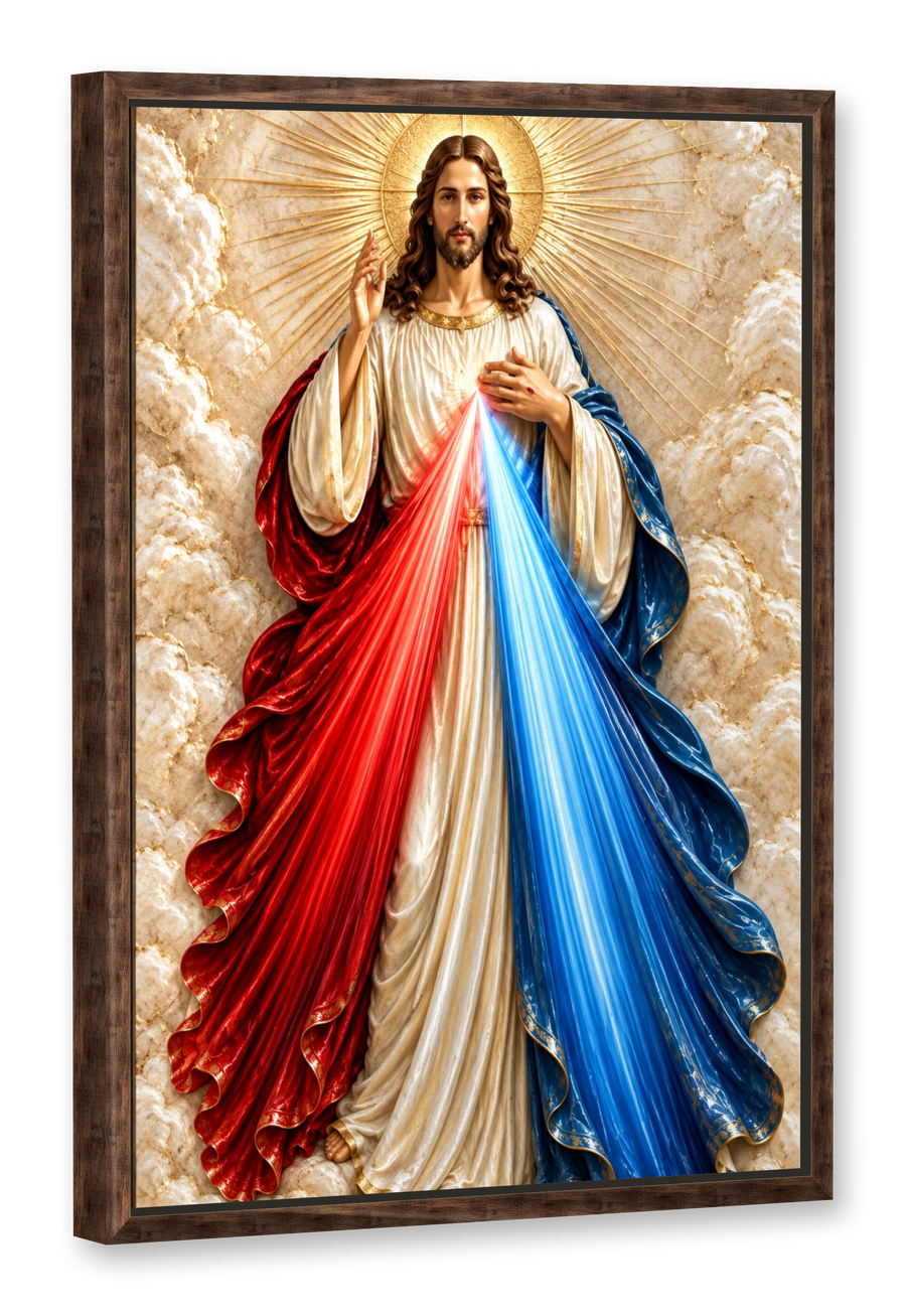 Cuadro Jesús de la Divina Misericordia con marco
